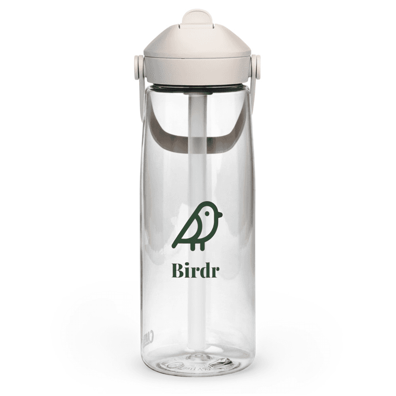 Flip straw water bottle